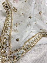 Presenting pure organza designer saree with premium embroidery and sequence work