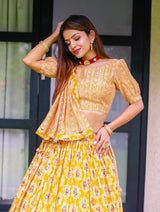 Have a great chanderi material choli to embrace your wearing style. this will give peerless look on your special day