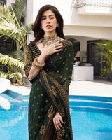 PRESENTING EXCLUSIVE GRORGETTE DESIGNER SAREE WITH LUXURIOUS BLOUSE