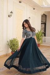 PRESENTING NEW FAUX BLOOMING GOWN WITH EXCLUSIVE ZARI WORK