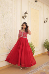 PRESENTING NEW FAUX BLOOMING GOWN WITH EXCLUSIVE ZARI WORK