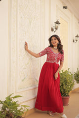 PRESENTING NEW FAUX BLOOMING GOWN WITH EXCLUSIVE ZARI WORK