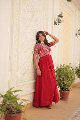 PRESENTING NEW FAUX BLOOMING GOWN WITH EXCLUSIVE ZARI WORK