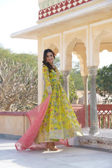 PREMIUM READYMADE GOWN WITH DUPATTA SET WITH EXCLUSIVE SEQUINS WORK