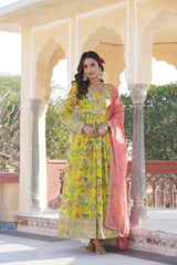 PREMIUM READYMADE GOWN WITH DUPATTA SET WITH EXCLUSIVE SEQUINS WORK