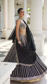 PRESENTING NEW PARTY WEAR ORGANZA SILK LEHENGA CHOLI