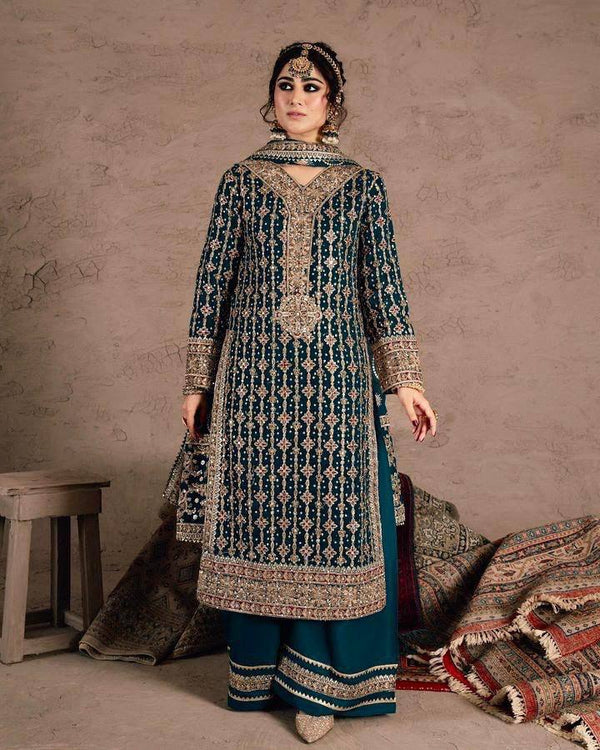 PRESENTING BEAUTIFUL KURTA SET WITH AMAZING SEQUINS AND THREAD EMBROIDERY WORK