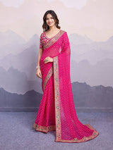 PRESENTING NEW CASUAL WEAR GEORGETTE PRINTED DESIGNER SAREE