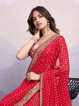 PRESENTING NEW CASUAL WEAR GEORGETTE PRINTED DESIGNER SAREE