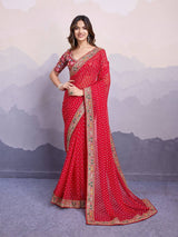 PRESENTING NEW CASUAL WEAR GEORGETTE PRINTED DESIGNER SAREE