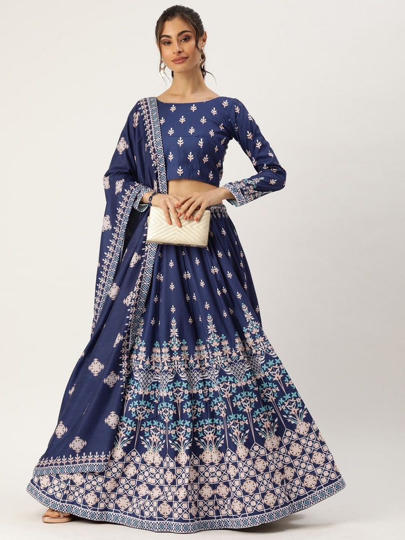 Vaishali silk Printed Lehenga choli