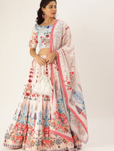 Vaishali silk Printed Lehenga choli