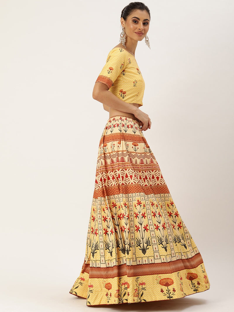 Vaishali silk Printed Lehenga choli