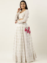 Georgette with Sequins and Thread Embroidery Work Lehenga Choli