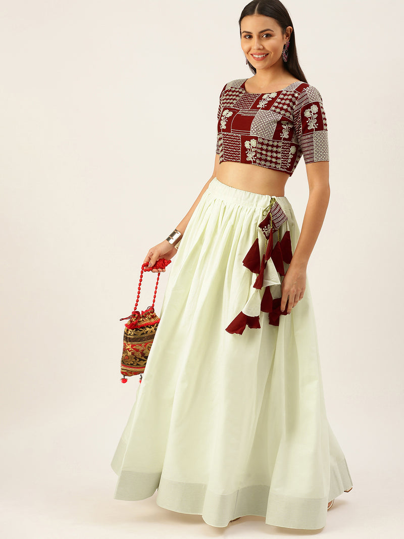 Beautiful Two Piece Lehenga Set Georgette Lehenga Work Lucknowi Sequins  Embroidery Work Bollywood Lehenga Choli - Etsy