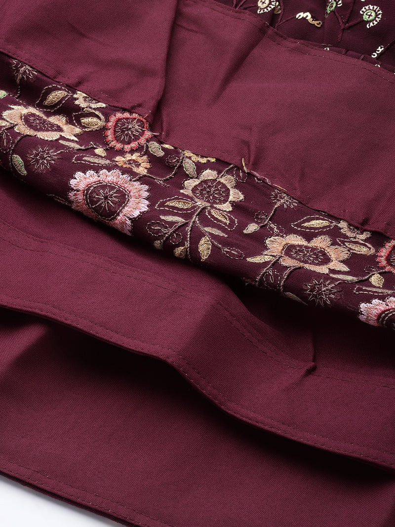 Georgette Sequins &amp; thread embroidered Lehenga Choli