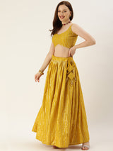 Georgette embellished with sequins embroidery work Lehenga Choli