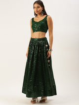 Georgette Embellished with Sequins Embroidery Work Lehenga Choli