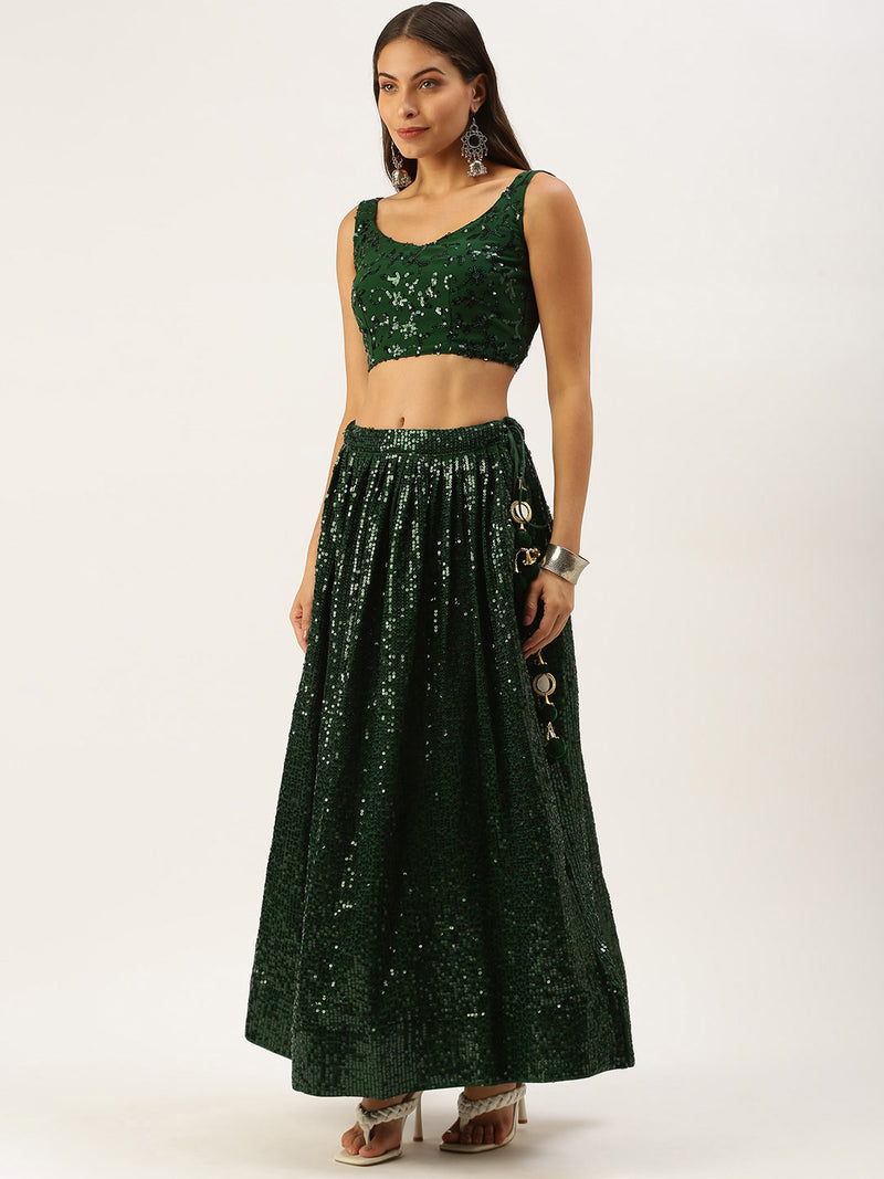 Georgette Embellished with Sequins Embroidery Work Lehenga Choli