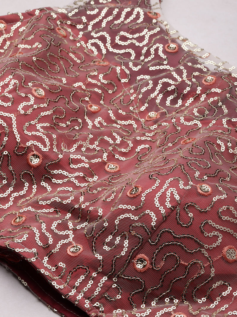 Specially Designed Net Embroidery Sequins Work Lehenga Choli