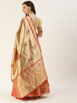 Traditional jacquard embellished with zari weaving work Pathani Lehenga Choli