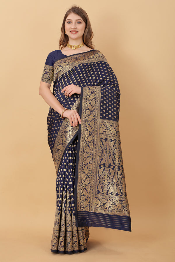 Pure Kanchipuram Silk saree with Rich zari Pallu & Patli style with Weawing  Border Saree