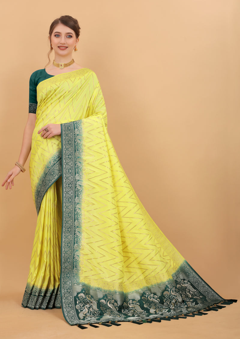 Pure Viscous Dolla silk saree with beautiful Pure Zari weaving Saree